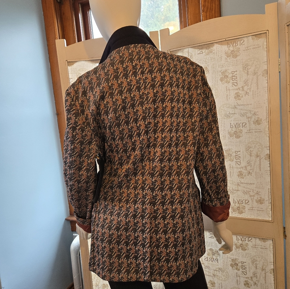 New Multicolor Oversized Patterned Blazer